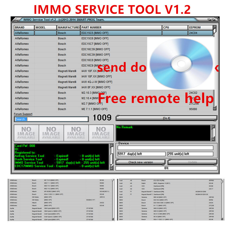Auto Repair Shop Software - ALAT SERVIS IMMO V1.2 Kode PIN