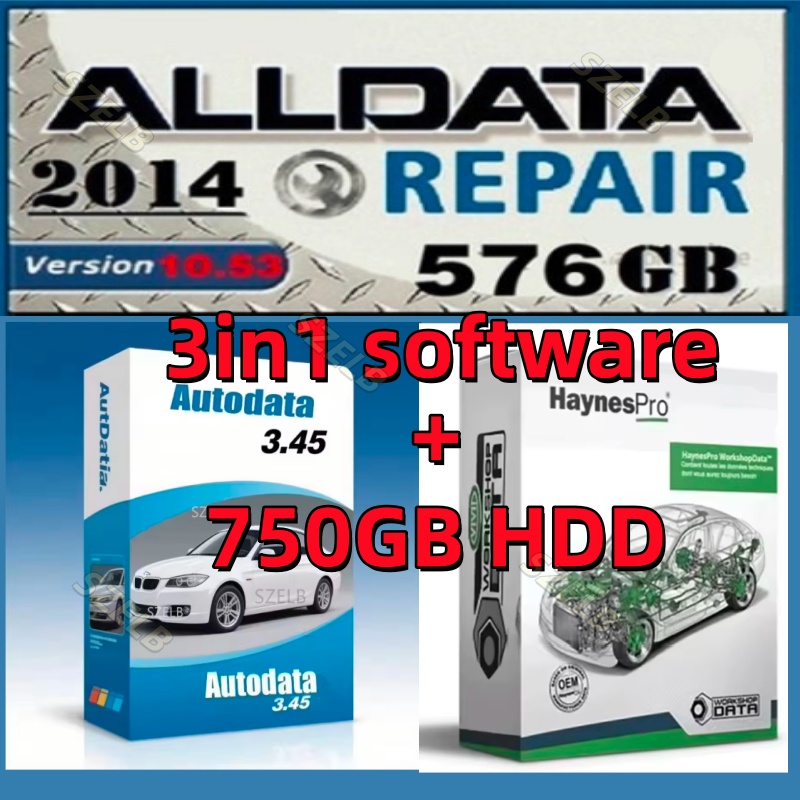 Auto Repair Shop Software - Perangkat Lunak Perbaikan Mobil Alldata10.53+Autodata 3.45+hay